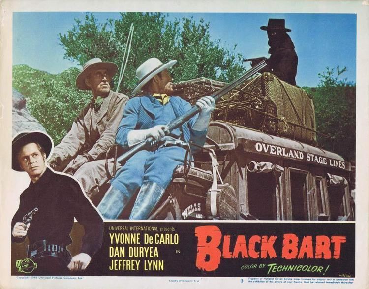 Black Bart (film) BLACK BART Lobby Card 3 Dan Duryea Stagecoach Holdup