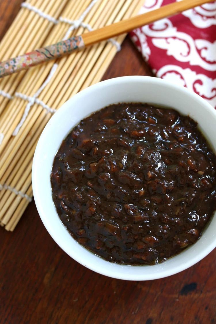 Black bean paste Homemade Black Bean Sauce aka Black Bean Garlic Sauce or Black Bean