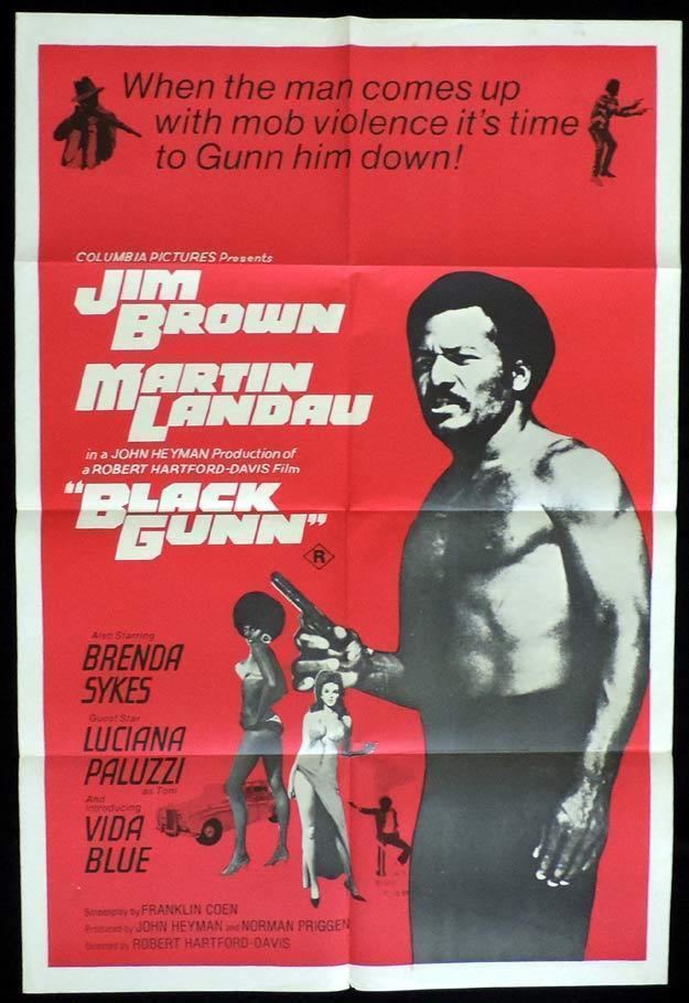 Black Gunn BLACK GUNN One Sheet Movie Poster Brown Martin Landau