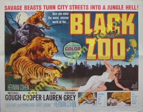 Black Zoo BLACK ZOO 1963 Classic Horror Film Board
