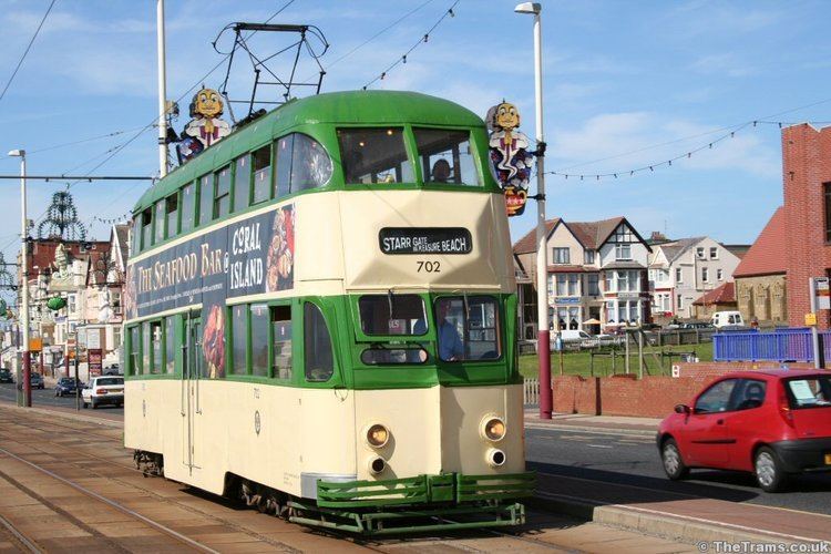 Blackpool tramway Picture of Blackpool Tramway tram 702 at Warley Road stop TheTrams