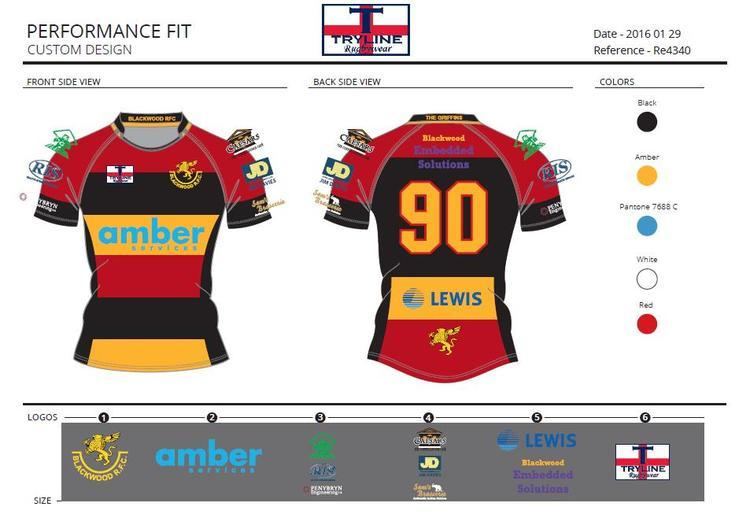 Blackwood RFC Bespoke Rugby Shirts Tryline Rugby Wear Team kids and Kooga