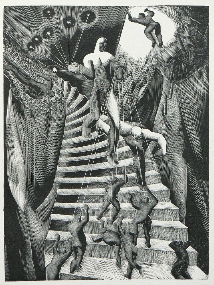 Blair Hughes-Stanton Wood engraving by Blair HughesStanton for The Seven