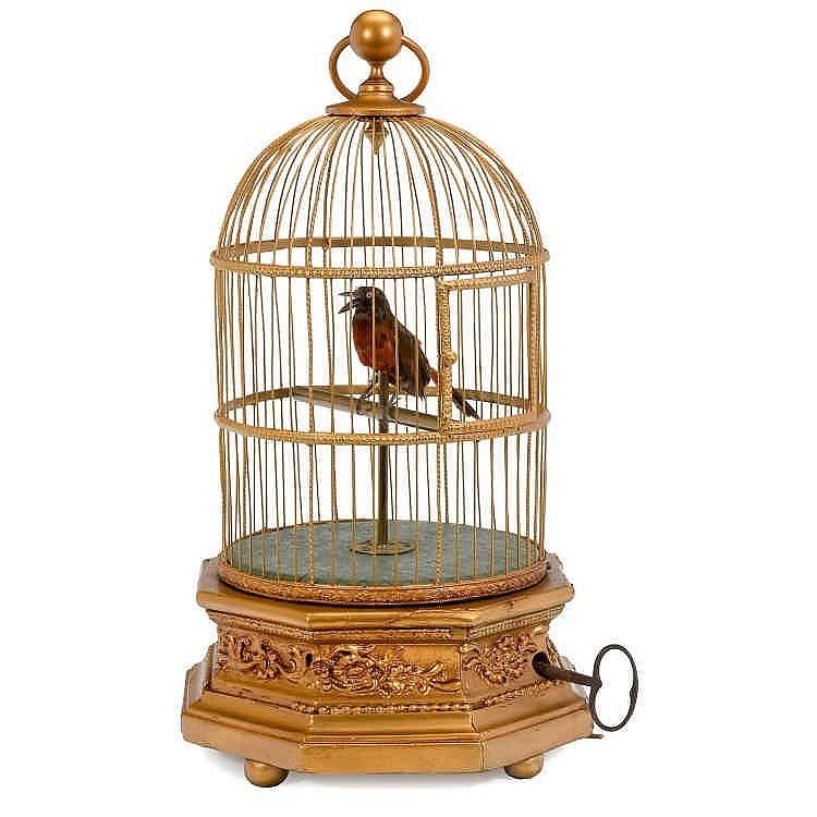Blaise Bontems Bird in Cage Automaton by Blaise Bontems c 1910