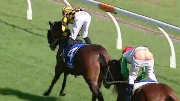 Blake Shinn Cheeky jockey Blake Shinn leaves Modesty behind him at