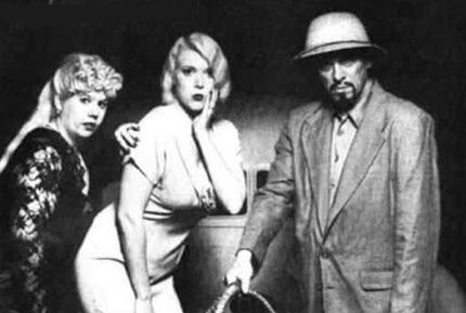 Blanche Barton Anton LaVey in liontraining attire along with lover and