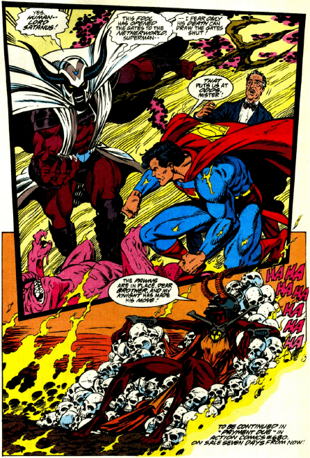 Blaze and Satanus Adventures of Superman 493 the BlazeSatanus War begins