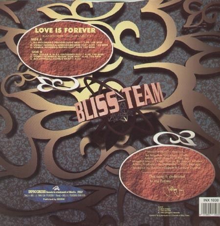 Bliss Team BLISS TEAM Love Is Forever Inprogress Vinyl 12 Inch INX 1030