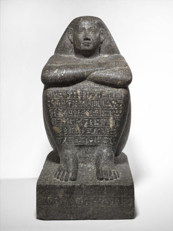 Block statue Brooklyn Museum Egyptian Classical Ancient Near Eastern Art