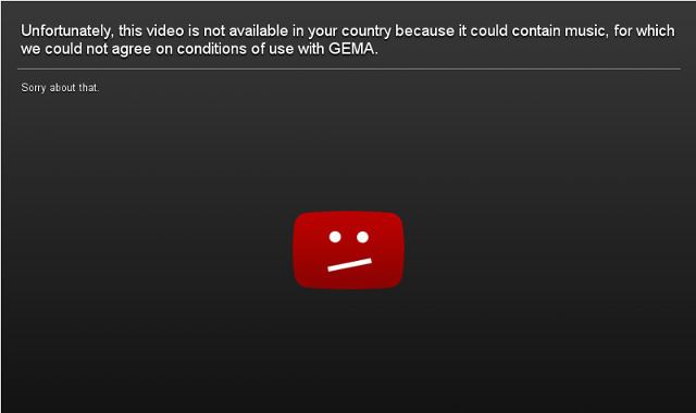 Blocking of YouTube videos in Germany