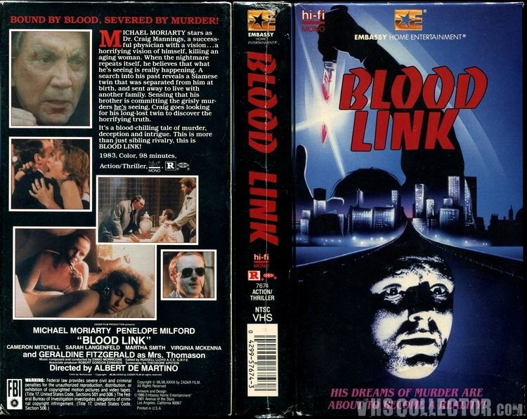 Blood Link Blood Link VHSCollectorcom Your Analog Videotape Archive
