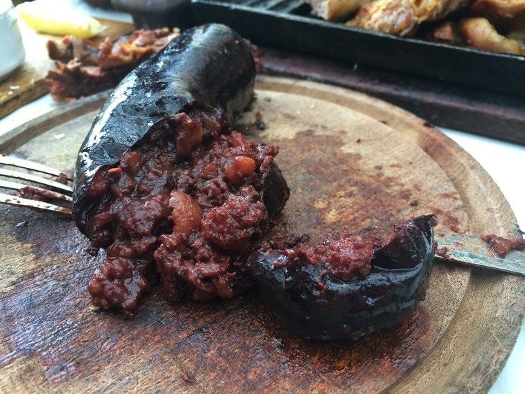 Blood sausage I eat blood sausage in Buenos Aires slightly astray