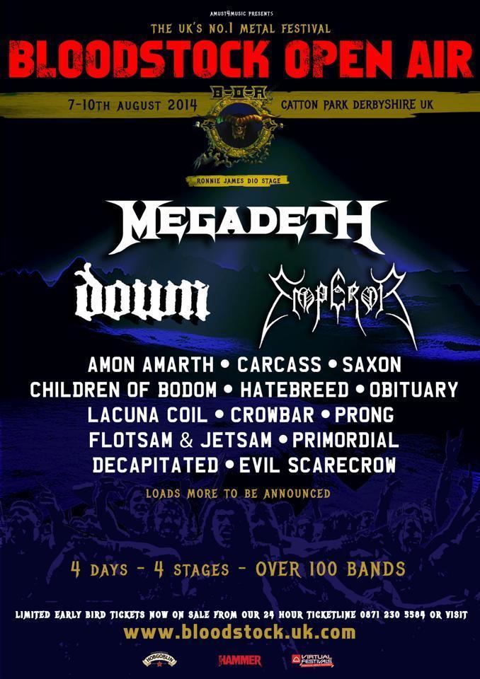 Bloodstock Open Air BLOODSTOCK OPEN AIR Carcass Lacuna Coil and Primordial To Play