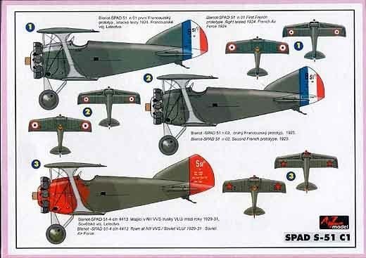 Blériot-SPAD S.51 Bleriot Spad S51 C1 AZ model Nr 7211 Modellversium KitEcke