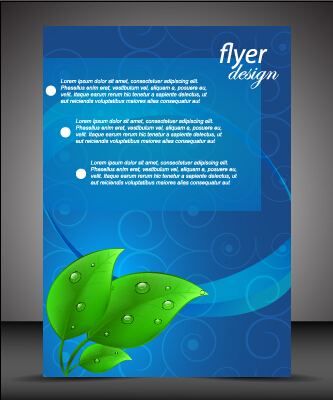 Blue Flyer Modern style blue flyer cover vector 03 Vector Cover free download