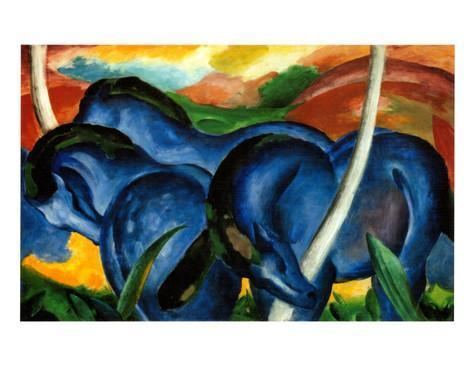 Blue Horses The Large Blue Horses 1911 Prints by Franz Marc at AllPosterscom
