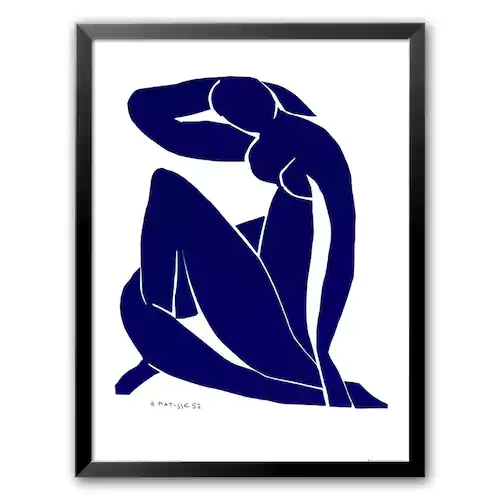 Blue Nude II Artcom Blue Nude II Framed Art Print by Henri Matisse