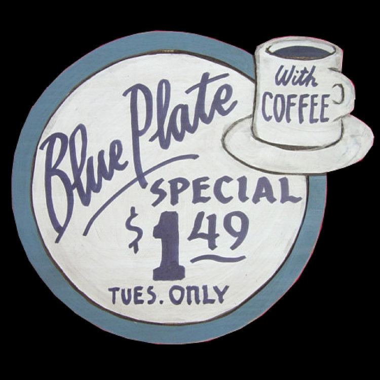 Blue-plate special Diner Blue Plate Special Carved amp Lettered by by MorningStarDesign