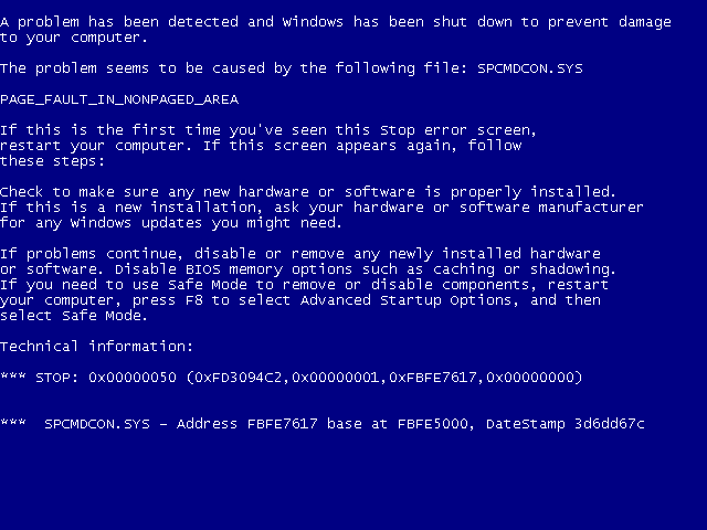 Blue Screen of Death List of Blue Screen Error Codes STOP Codes