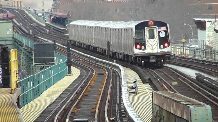 BMT Jamaica Line BMT Jamaica Line R160A1 Z Train at Flushing Ave AM Rush Hour