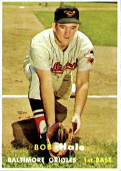 Bob Hale (baseball) 406 Bob Hale Baltimore Orioles 1957 Topps Baseball Cards