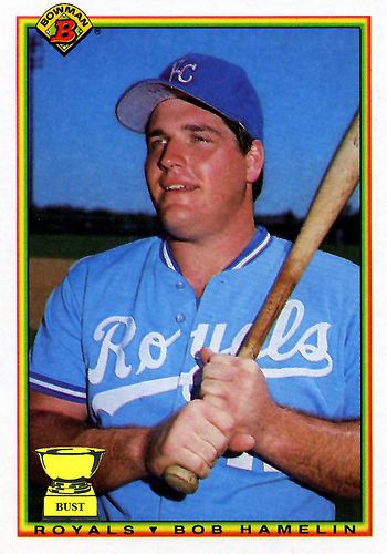 Bob Hamelin Baseball Card Bust Bob Hamelin 1990 Bowman