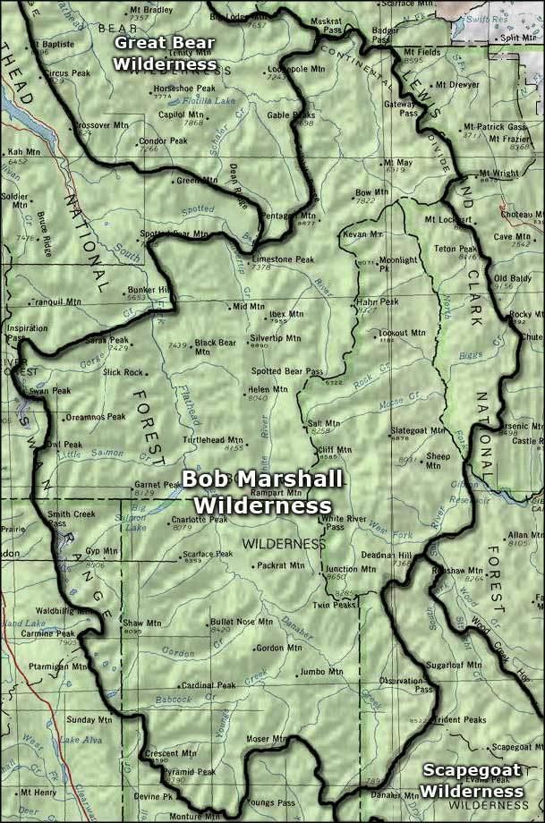 Bob Marshall (wilderness activist) Chinese Wall Bob Marshall Wilderness Bob Marshall Wilderness Map