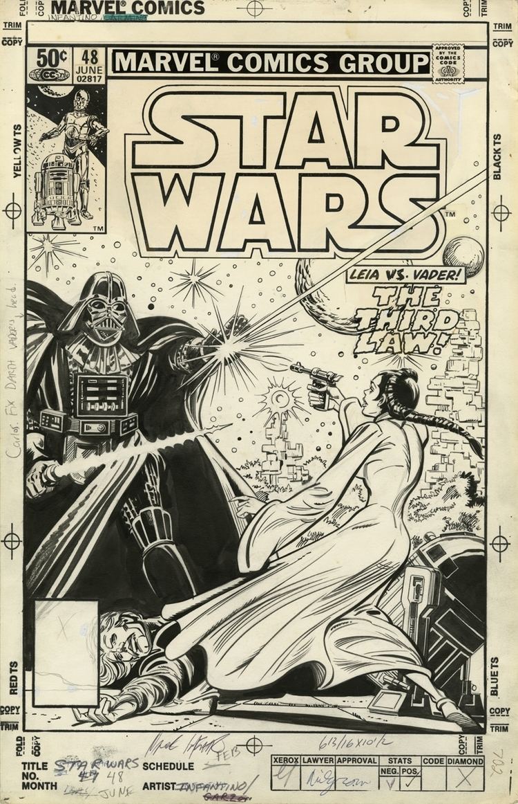 Bob Wiacek Carmine Infantino Bob Wiacek Marvel Star Wars Cover 48 in
