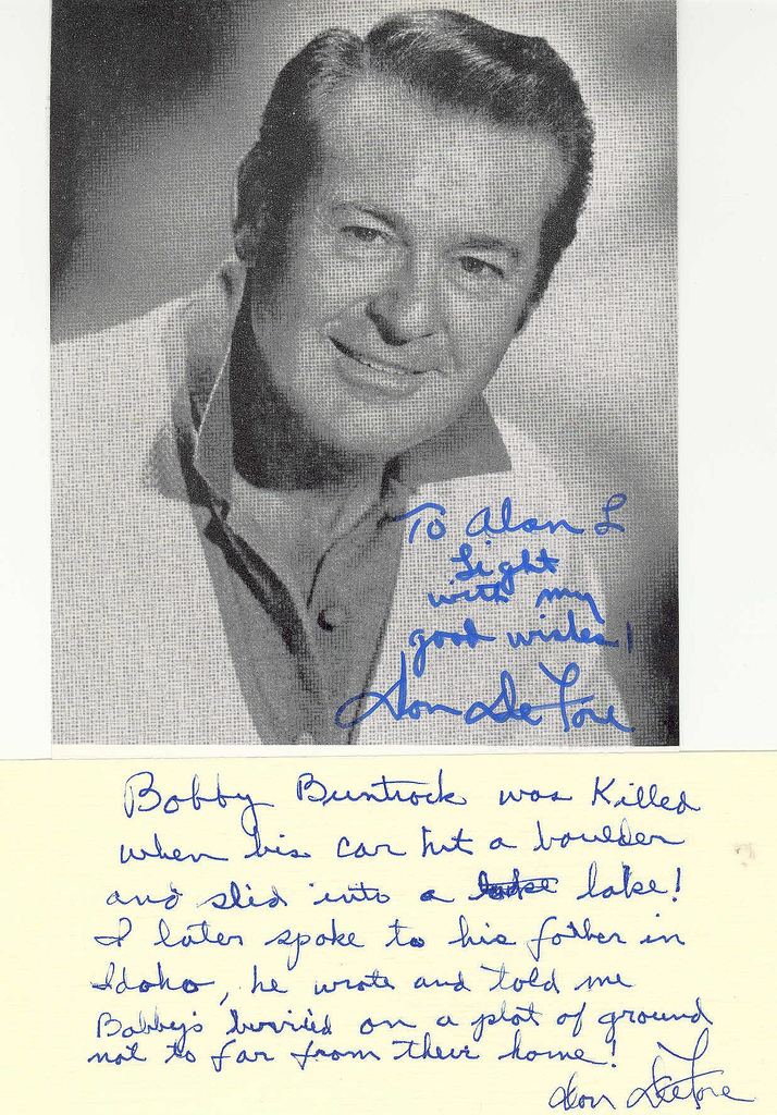 Bobby Buntrock Letter from Don DeFore Flickr Photo Sharing