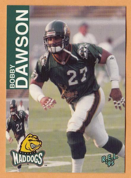 Bobby Dawson (Canadian football) Bobby Dawson CFL card 1995 REL 61 Memphis Mad Dogs Illinois
