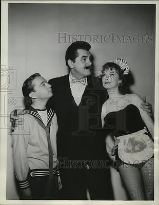 Bobby Lauher 1961 Press Photo Bobby Lauher Ernie Kovacs And Maggie Brown