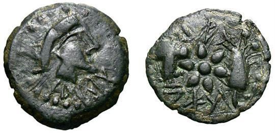 Bocchus II Mauretania Bocchus II 4933 BC AE 18 312g 9h LixObv Bearded