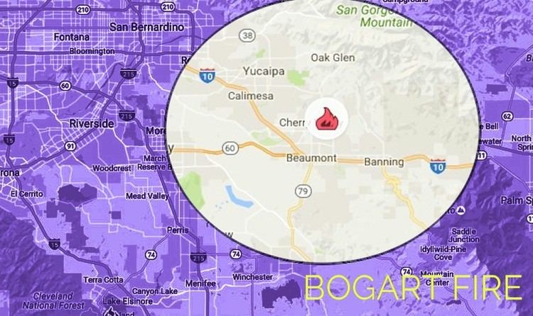 Bogart Fire Bogart Fire Map 2016 Riverside Fire Near Cherry Valley Beaumont Today
