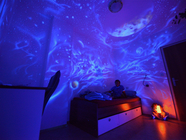 Bogi Fabian Artist Creates Hidden Bedroom Murals Using Glowing UV Paints