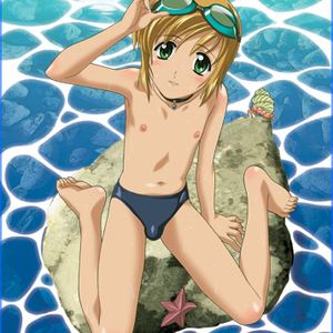 Boku no Pico | on top of a big stone surrounded by water | a video animation scene