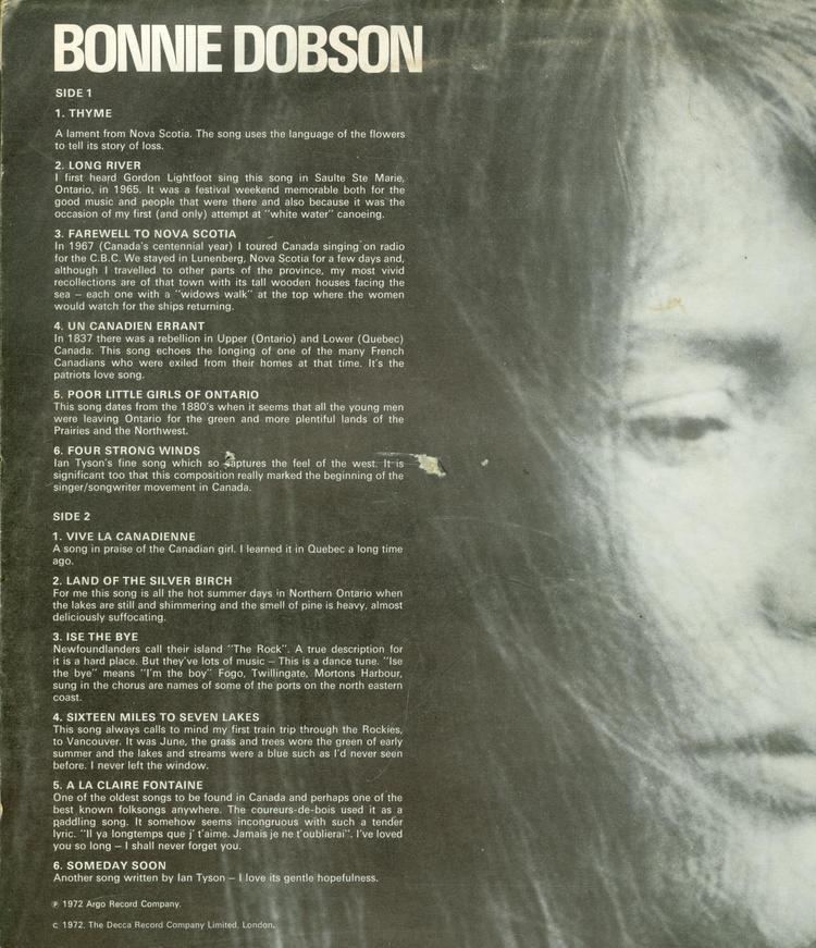 Bonnie Dobson 1972 Bonnie Dobson Bonnie Dobson Folkcatalogue39s Blog