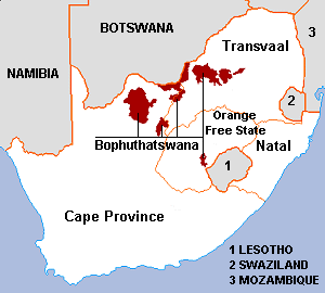 Bophuthatswana License Plates of Bophuthatswana