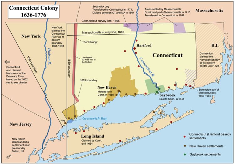 Border disputes between New York and Connecticut