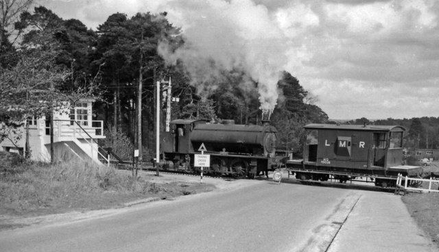 Bordon and Longmoor Military Camps Longmoor Military Railway crossing road Ben Brooksbank ccbysa