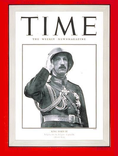 Boris III of Bulgaria TIME Magazine Cover King Boris III Jan 20 1941 Royalty Bulgaria
