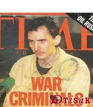 Time Magazine featuring Borislav Herak wearing yellow long sleeves