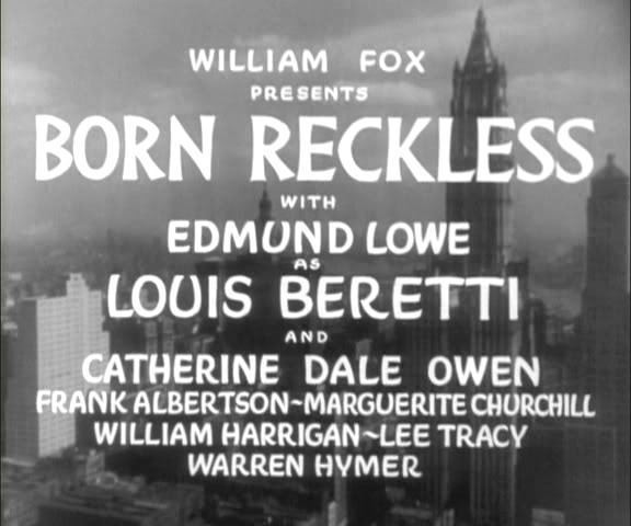 Born Reckless (1930 film) Born Reckless John Ford 1930 DVDRip VOSE DivX Clsico