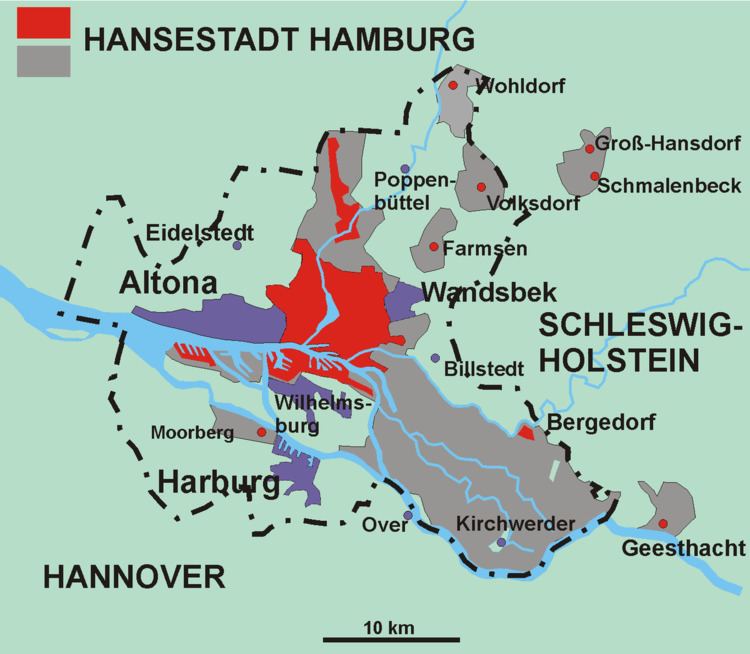 Boroughs and quarters of Hamburg