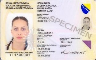Bosnia and Herzegovina identity card