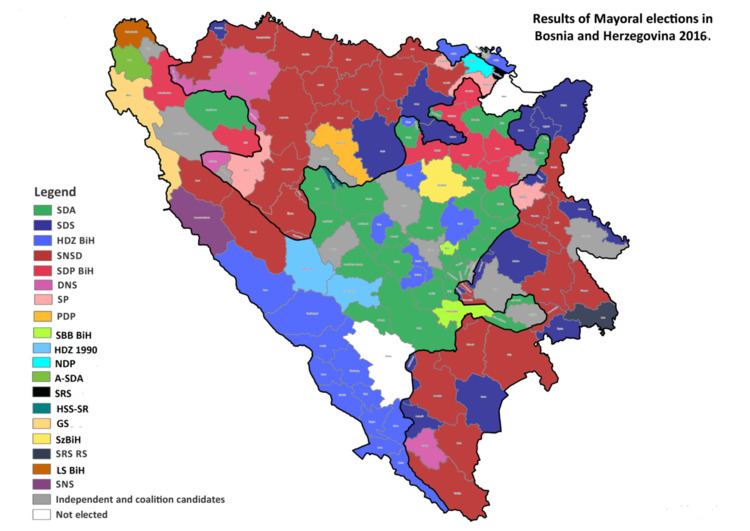 Bosnian municipal elections, 2016