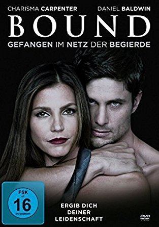 The DVD Cover of the 2015 film Bound featuring Charisma Carpenter and Daniel Baldwin.