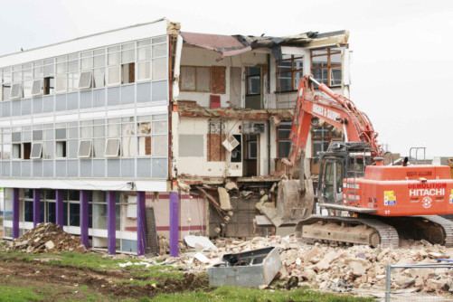 Boundstone Community College Demolition ends Boundstone era Worthing Herald