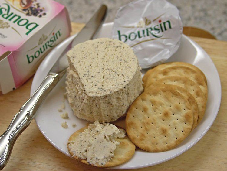 Boursin cheese httpsuploadwikimediaorgwikipediacommonsbb