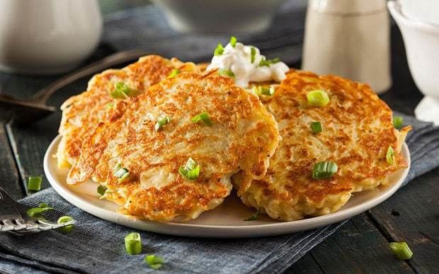 Boxty Boxty pancakes with a creamy chicken and leek filling recipe Telegraph