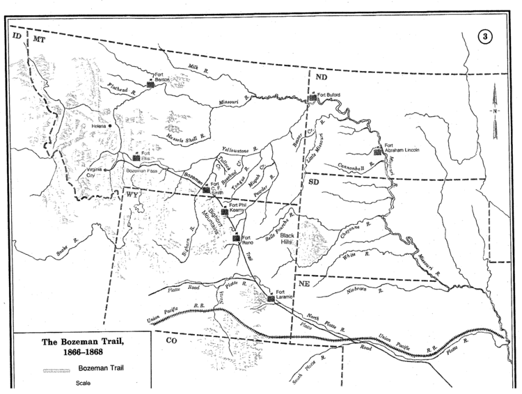 Bozeman Trail A Brief History of the Bozeman Trail WyoHistoryorg